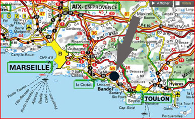 carte michelin var 83740