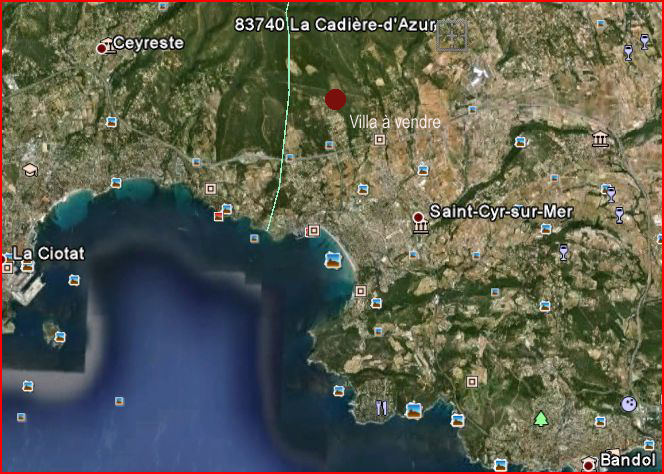 carte mappy situation villa à vendre
